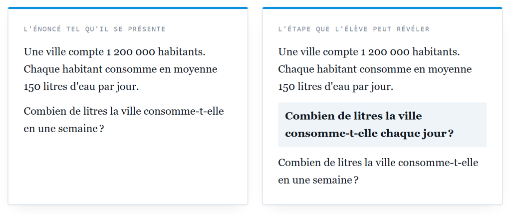 Problème à étapes en CM2 avec une question intermédiaire servant d'aide